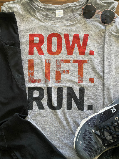 Row Lift Run Sport-tek Ladies Long Sleeve Tee/After Workout tee with Thumbholes