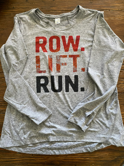 Row Lift Run Sport-tek Ladies Long Sleeve Tee/After Workout tee with Thumbholes