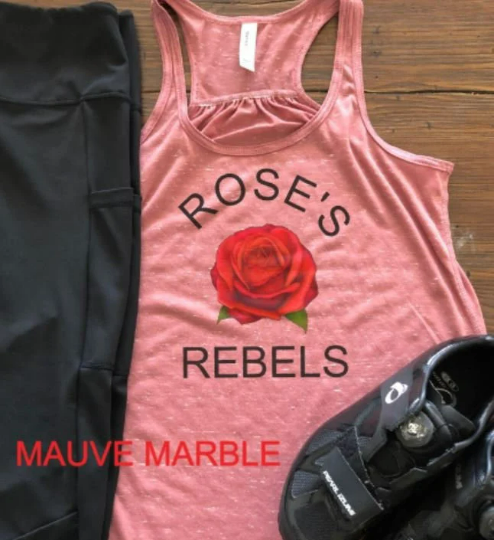 Rose's Rebels Logo Bella Flowy Racerback