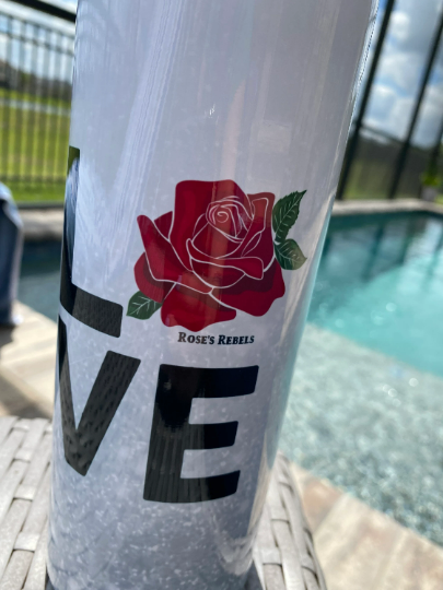 Love Rose’s Rebels Vacuum Sealed Insulated Tumbler/Personalization Optional/Multiple Styles and Sizes Available