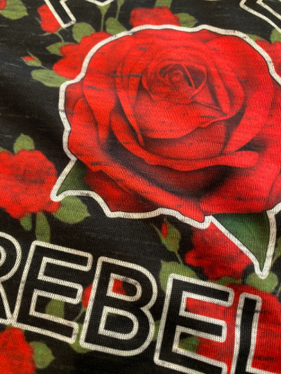 Rose's Rebels Circle Graphic Bella Racerback Tank