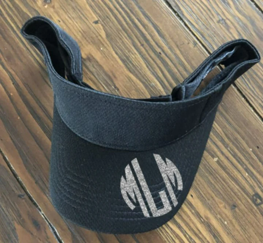 Circle Monogram sport visor/sun visor/personalized/monogram