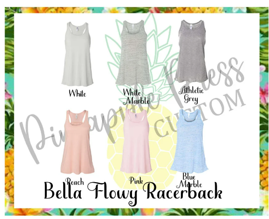 "Ello" Rose’s Rebels Bella Ladies Flowy Racerback
