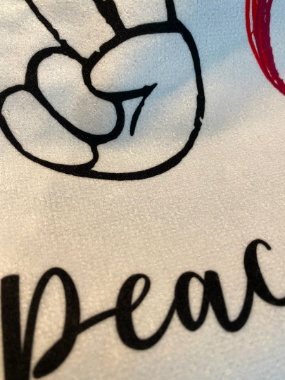 Peace Love Ride Towel/Personalization Optional