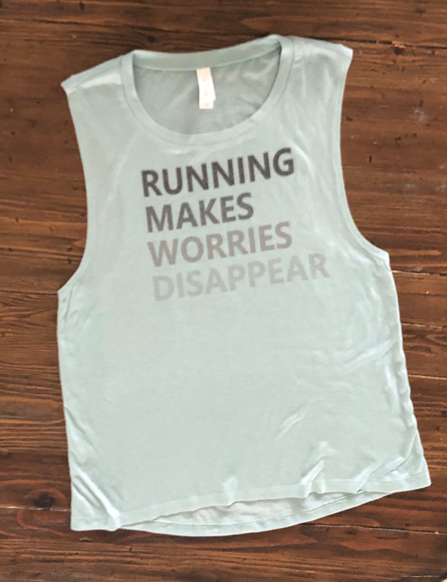 Makes worries disappear Bella Ladies Muscle Tank/Running/Cycling/Rowing/Lifting/Wine