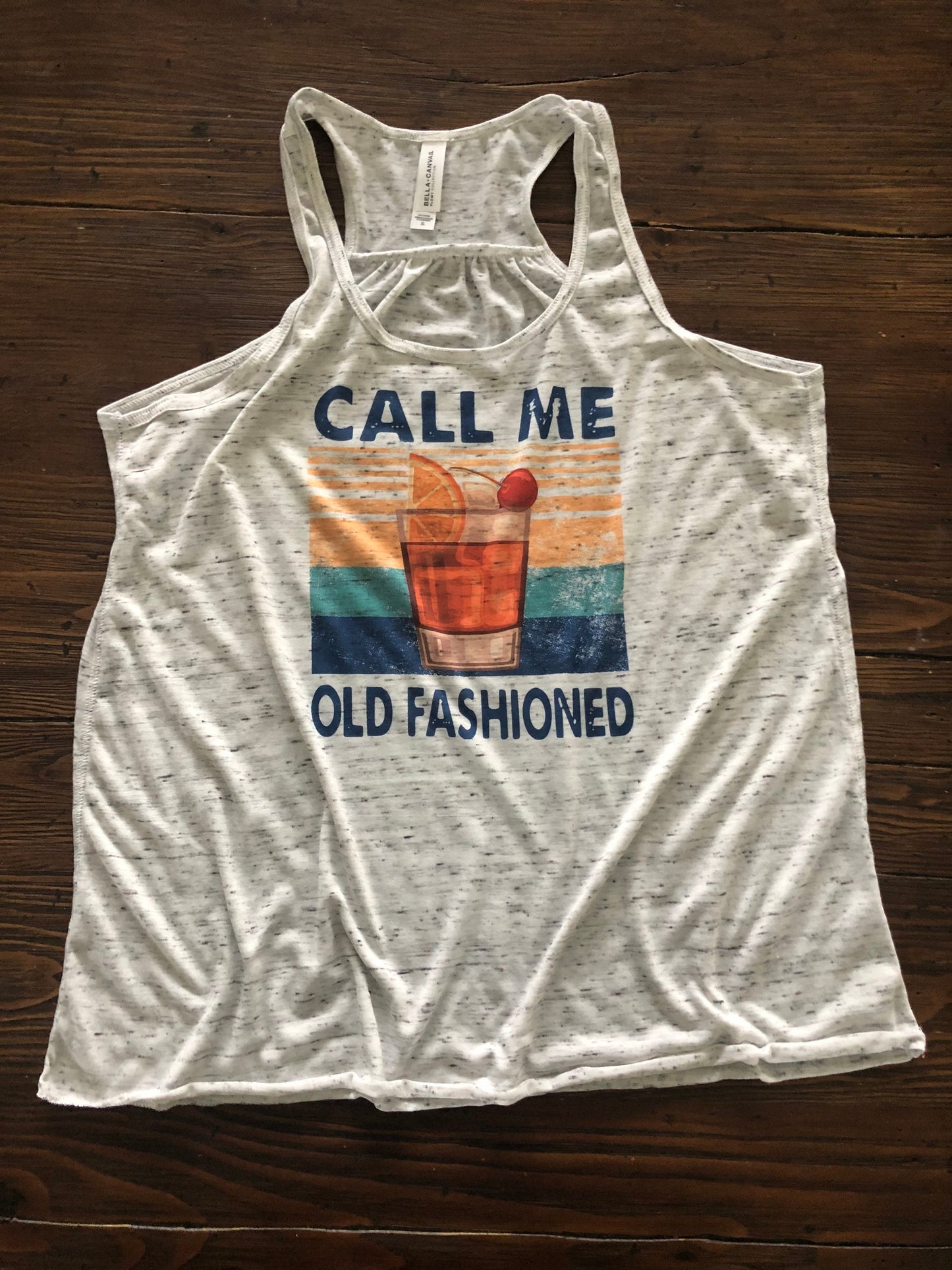 Call me Old Fashioned Bella Ladies Flowy Racerback