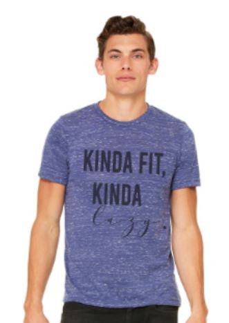 Kinda Fit Kinda Lazy/graphic tee/fun fitness/workout tee/Bella Unisex short sleeve tee