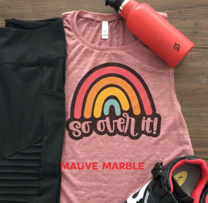So Over It Rainbow Bella Ladies Muscle tank