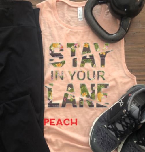 Stay In Your Lane Bella Ladies Muscle Tank