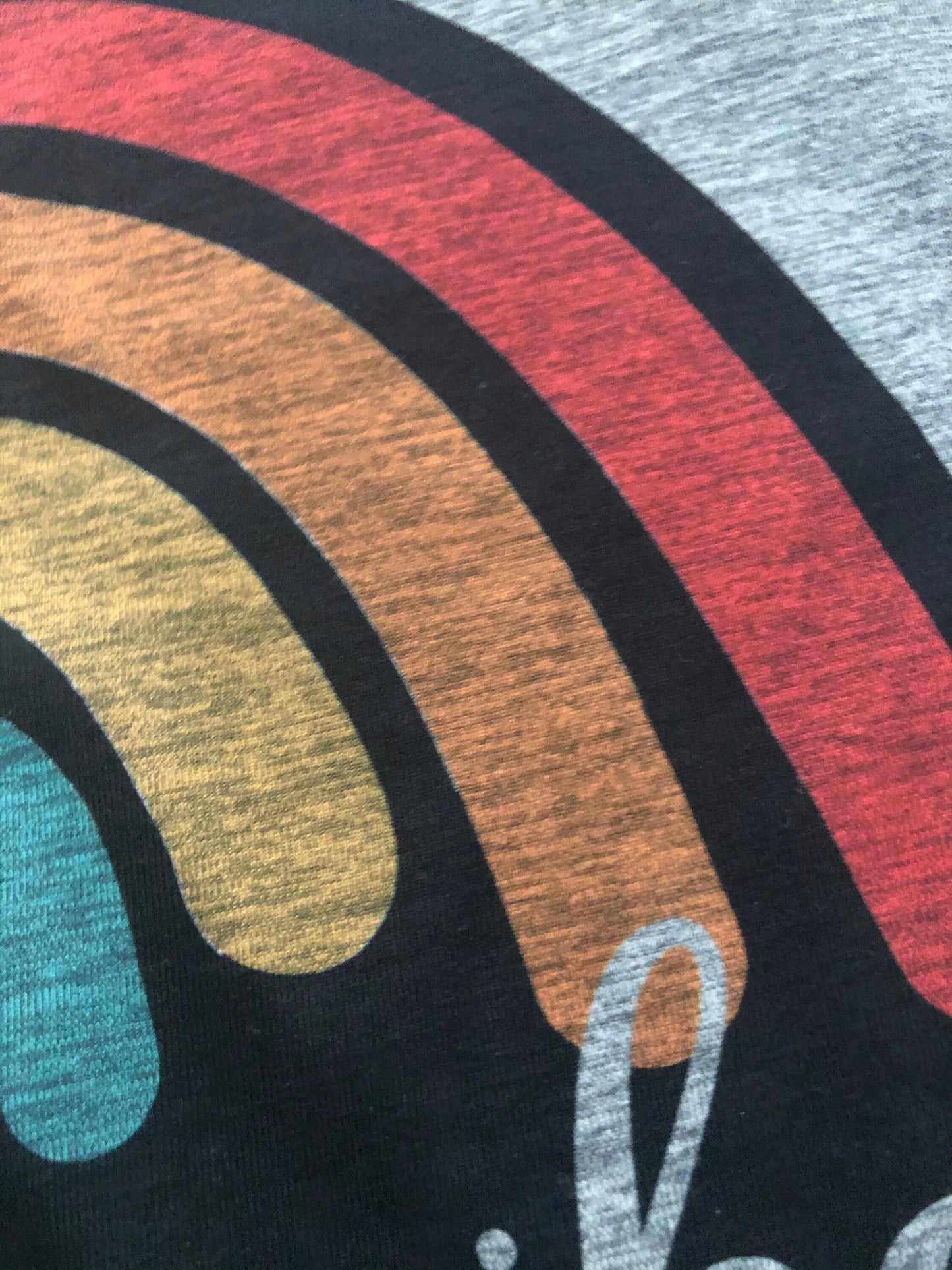 Good Vibes Only Rainbow Sport-tek Ladies Long Sleeve After Workout Tee with Thumbholes