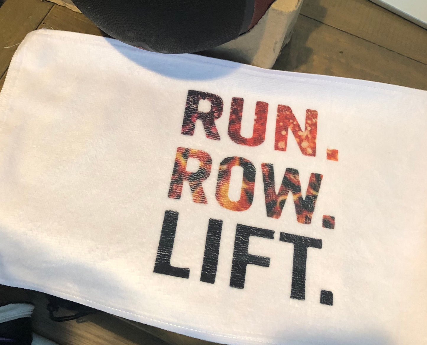 Run Row Lift Towel Fitness Towel/ Dri Tri Workout Towel/Personalization Optional
