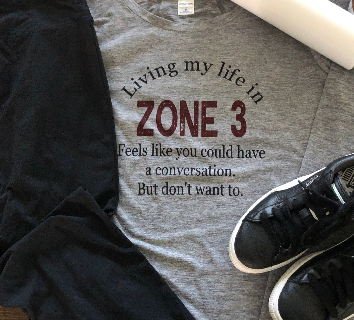 Living My Life in Zone 3 Sport-tek Men’s Long Sleeve Tee/After workout tee