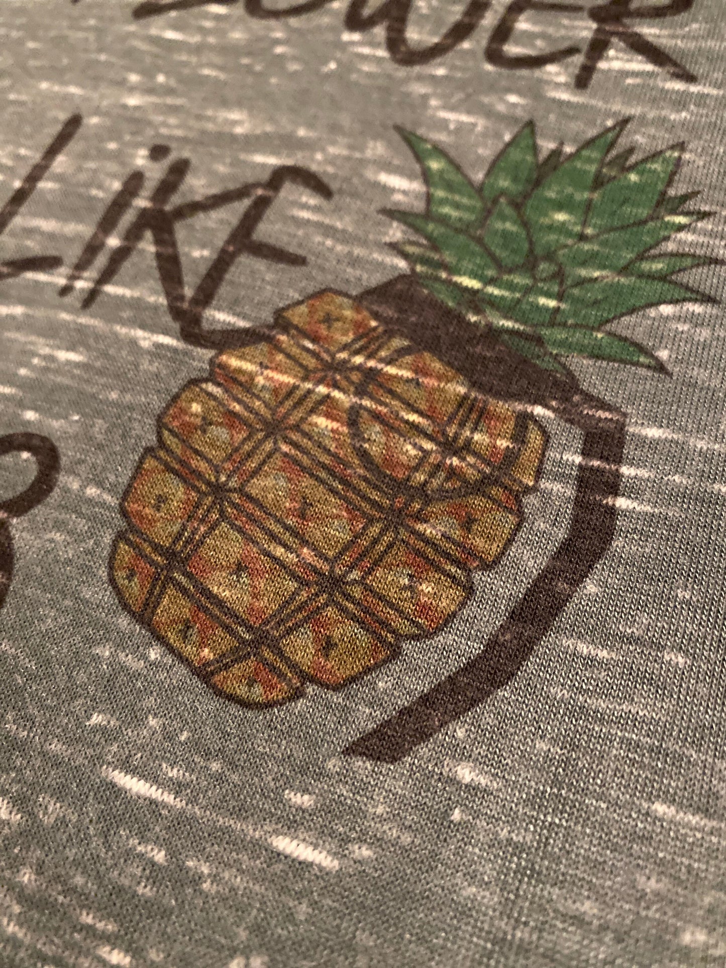 Not fragile like a flower Fragile like a Bomb/Bella Ladies Muscle Tank/Pineapple Tank