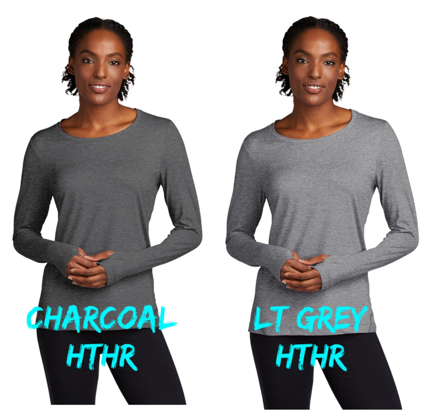 Good Vibes Only Rainbow Sport-tek Ladies Long Sleeve After Workout Tee with Thumbholes