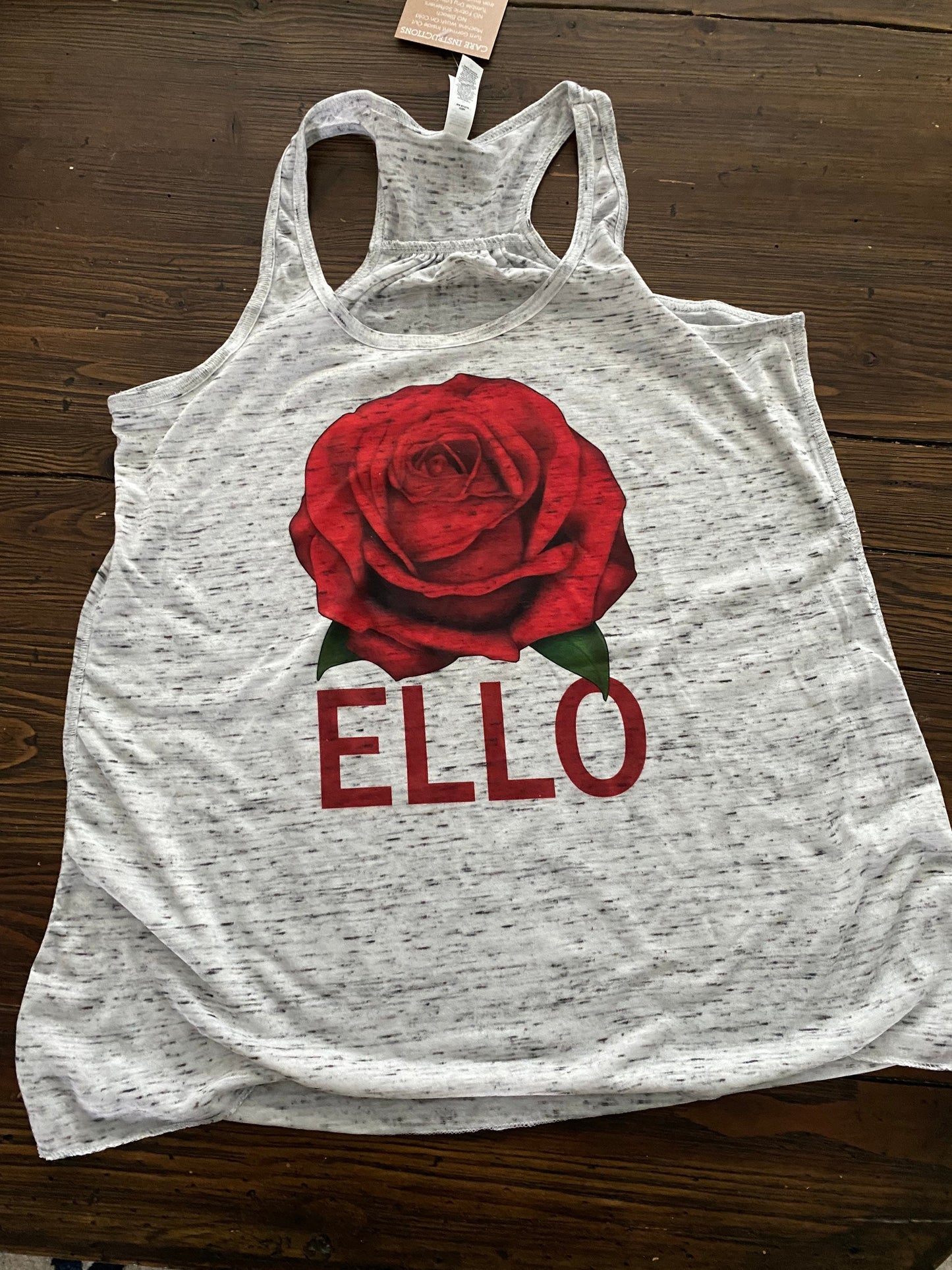 "Ello" Rose’s Rebels Bella Ladies Flowy Racerback
