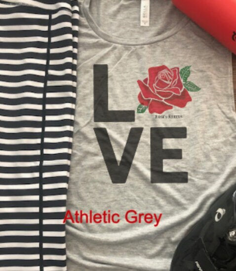 LOVE Roses Rebels Bella Ladies Muscle Tank