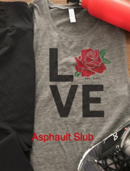 LOVE Roses Rebels Bella Ladies Muscle Tank