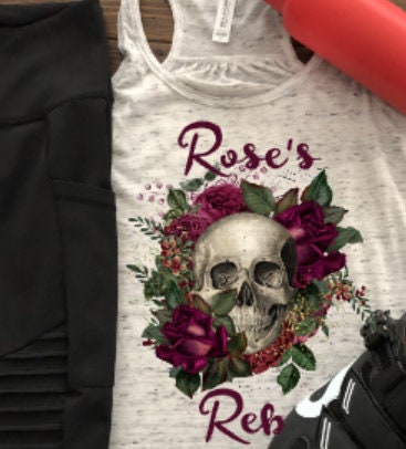 Rebel Skull Rose's Rebels Bella Ladies Racerback Tank