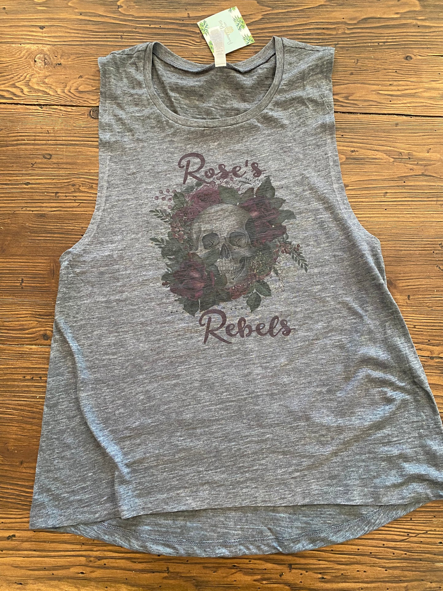 Rebel Skull Rose's Rebels Bella Muscle Tank
