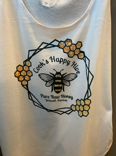 Cook's Happy Hive Pure Raw Honey Bella Flowy Racerback