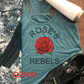 Rose's Rebels Logo Bella Flowy Racerback