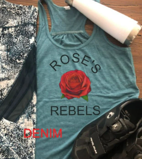 Rose's Rebels Logo Bella Flowy Racerback