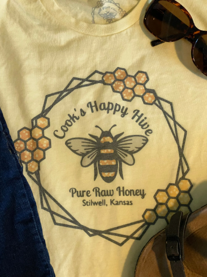 Cook's Happy Hive Pure Raw Honey Bella Unisex Short Sleeve Tee