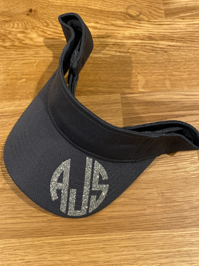 Circle Monogram sport visor/sun visor/personalized/monogram