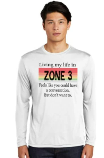 Living my life in zone 3 Unisex Sporttek Competitor/Multiple Style Options