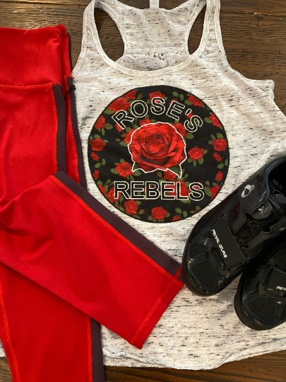 Rose's Rebels Circle Graphic Bella Racerback Tank