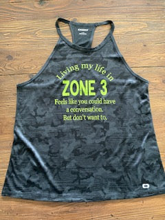 Living My Life in Zone 3 Ogio Performance Tank/Camouflage tank