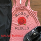 Rose's Rebels Logo Bella Flowy Racerback