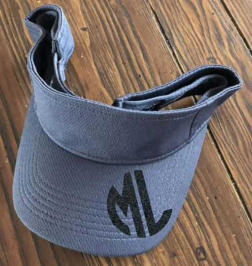 2 Letter Monogrammed Sport Visor/Personalized