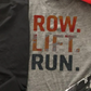Row Lift Run Bella Ladies Muscle Tank