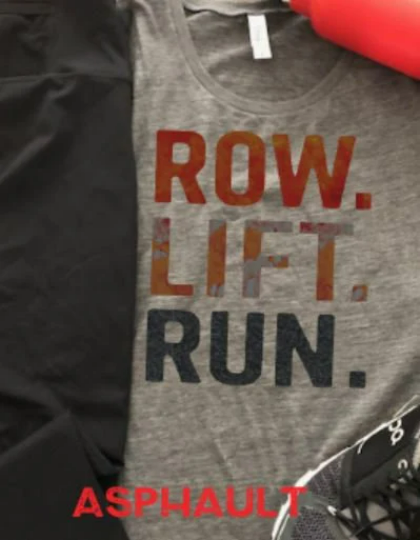 Row Lift Run Bella Ladies Muscle Tank