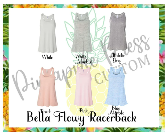 Good Vibes Only Rainbow Bella Ladies Flowy Racerback Tank