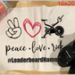 Peace Love Ride Towel/Personalization Optional