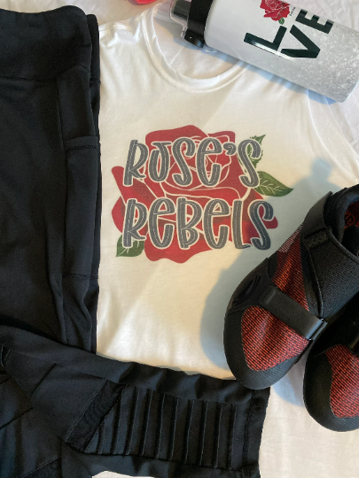 Rose's Rebels Graffiti Logo Bella Muscle Tank