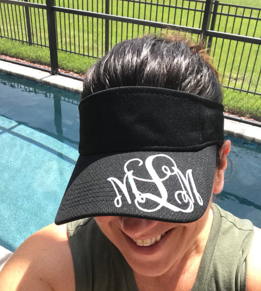 Interlocking Vine Monogram Sport Visor/Sun Visor/Personalized