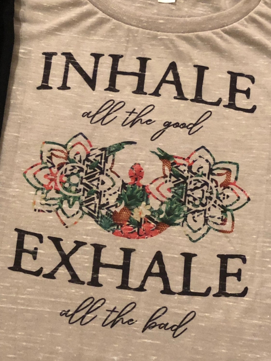 Inhale all the good exhale all the bad Bella Ladies Muscle Tank or Flowy Racerback