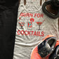 Burn for cocktails Bella Ladies Flowy Racerback Tank