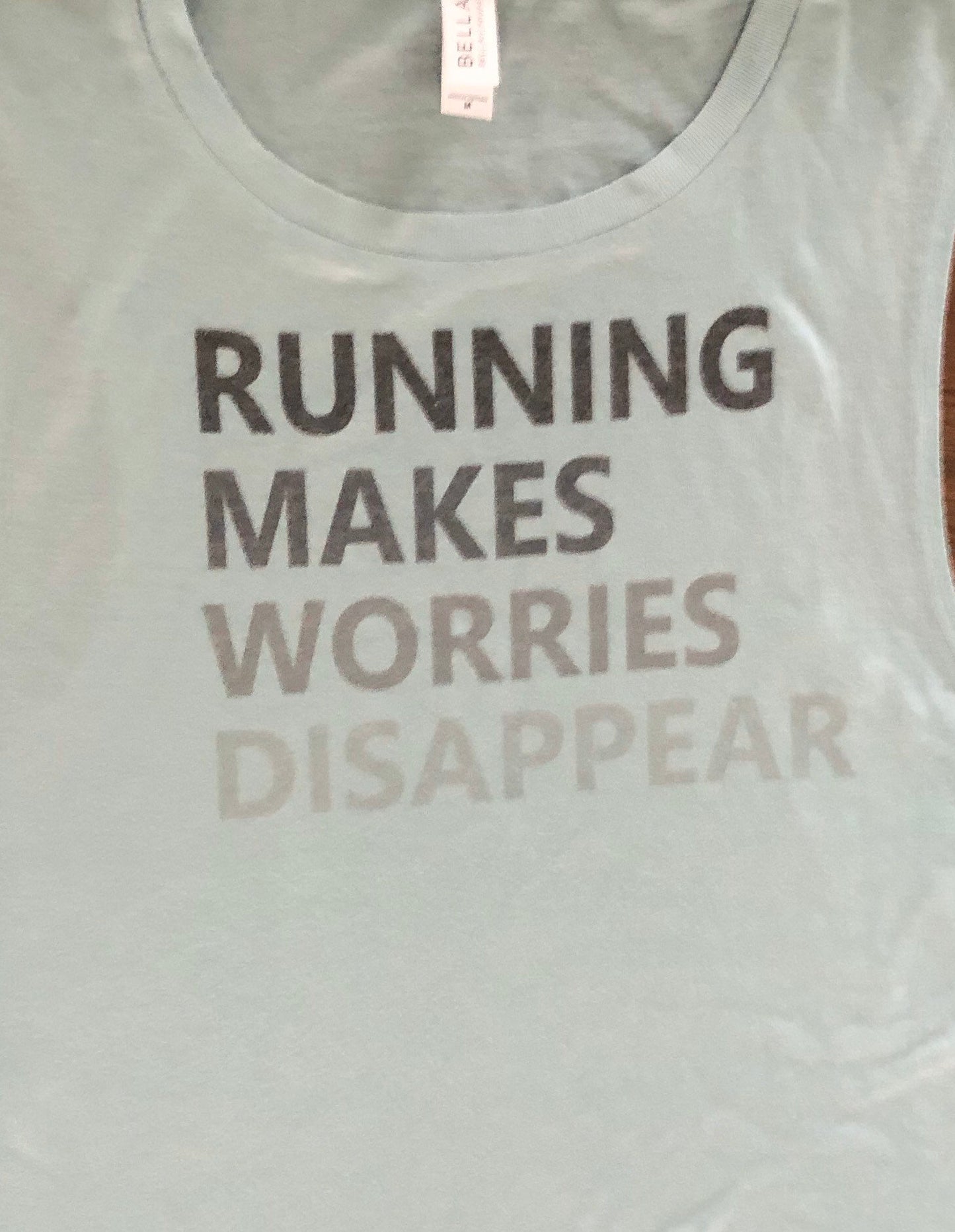 Makes worries disappear Bella Ladies Muscle Tank/Running/Cycling/Rowing/Lifting/Wine