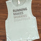 Makes worries disappear Bella Ladies Muscle Tank/Running/Cycling/Rowing/Lifting/Wine