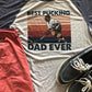 Best Pucking Dad Ever/Retro Hockey Tee/Sport-tek triblend Tee/Moisture Wicking Tee