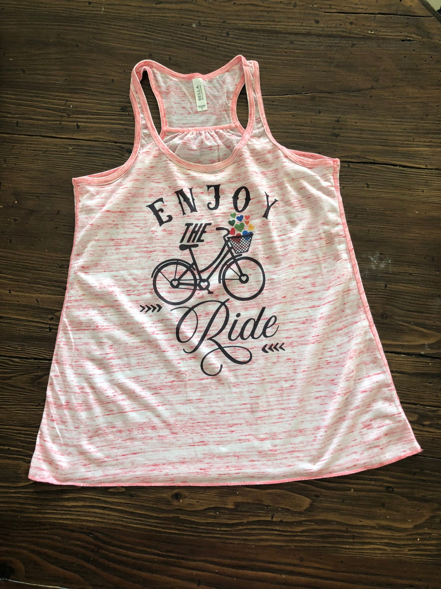 Enjoy The Ride Bella Ladies Flowy Racerback