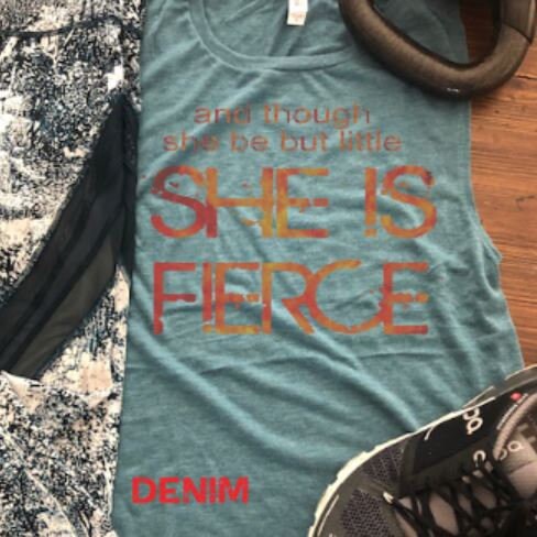 And Though She Be But Little, She Is Fierce Bella Muscle Tank