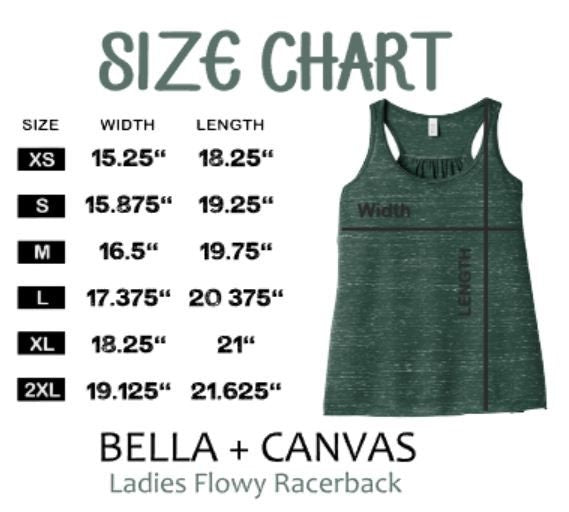 Enjoy The Ride Bella Ladies Flowy Racerback