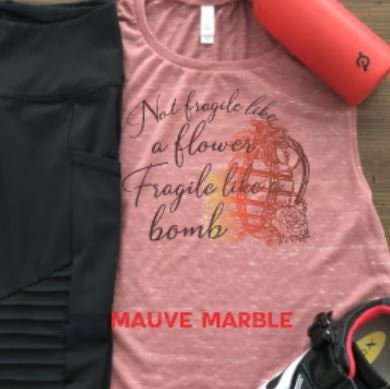 Not fragile like a flower Fragile like a bomb/graphic tank/gym tank/fitness/Bella muscle