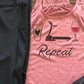Coffee Tread Wine  Repeat Bella Ladies Flowy Racerback Tank