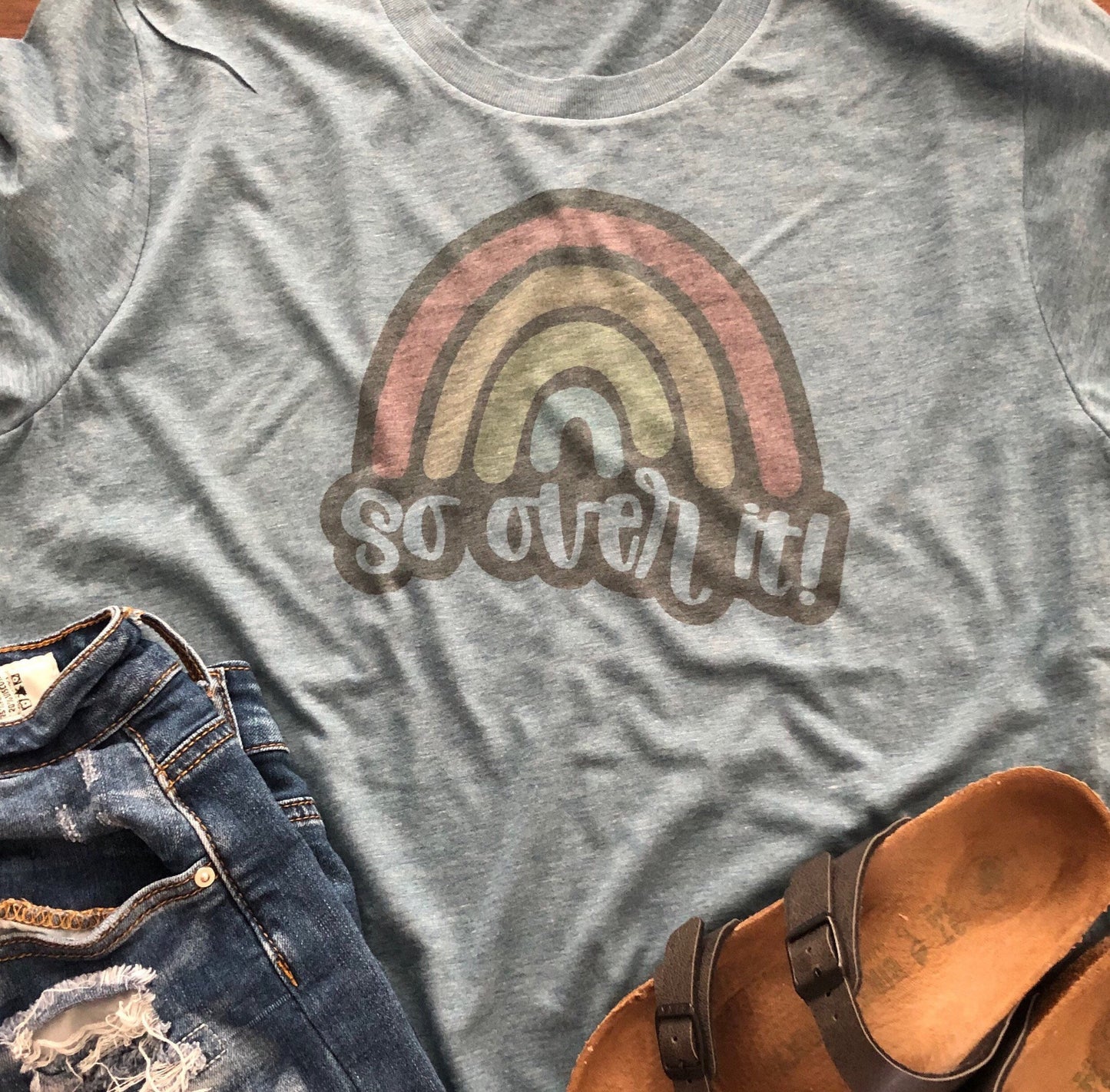 So Over It Tee Rainbow Bella Unisex Short Sleeve Tee